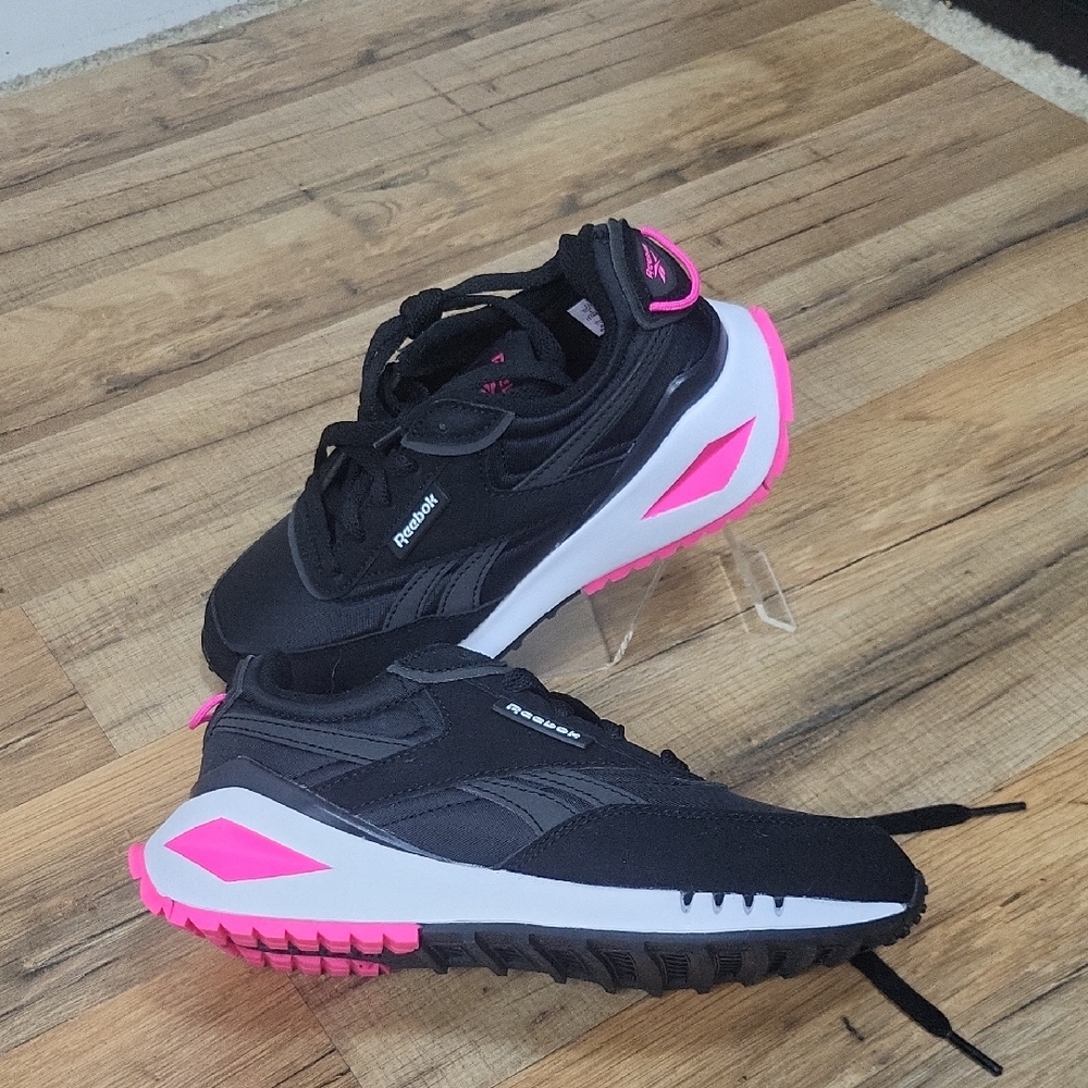 REEBOK Black & Hot Pink Forte Racer Running Shoes Sneakers - Girl's 1